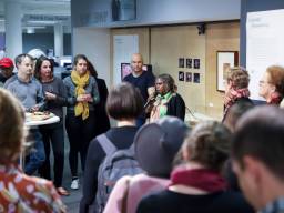 Helen Morton speaking at the launch