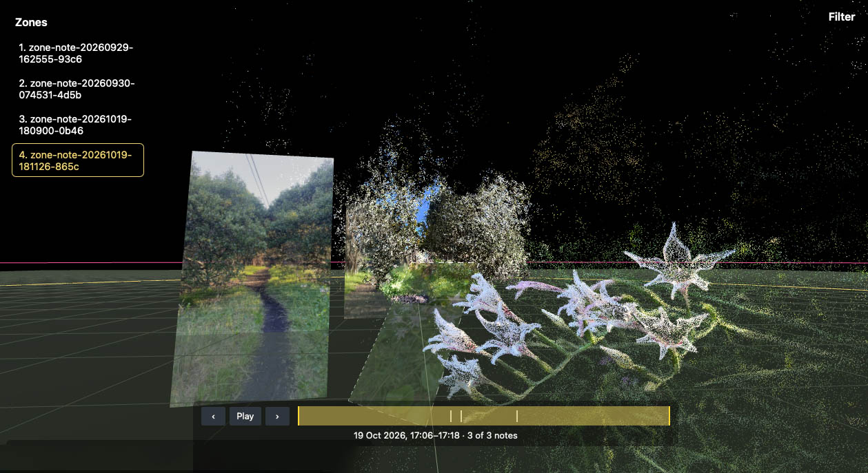 the "explore" moudule provides an immersive view (mobile magic-window, desktop first person view, or VR headest)